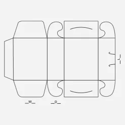 Side Lock Six Corner Packaging Boxes Template